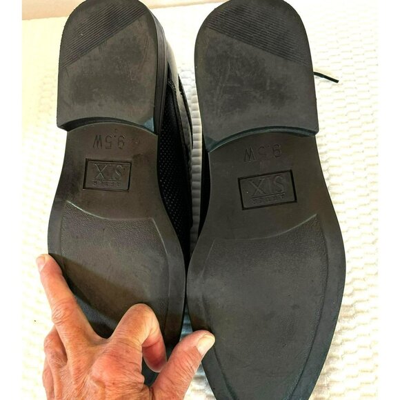 Barclay Shoe Co Jazz Oxford Men's After Six Black Patent Tuxedo Shoes Size 9.5 W - Picture 10 of 12